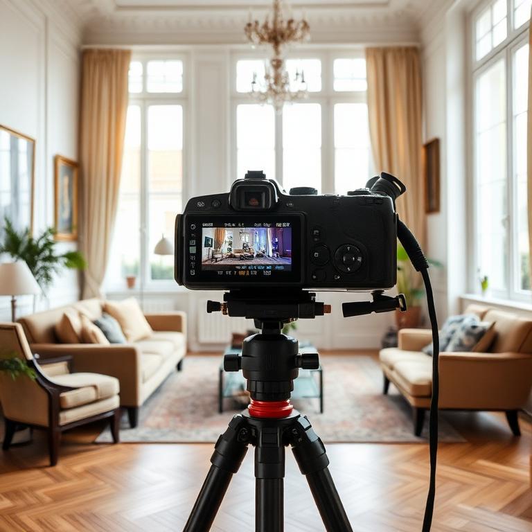 Shooting photo professionnel dans un salon parisien lumineux